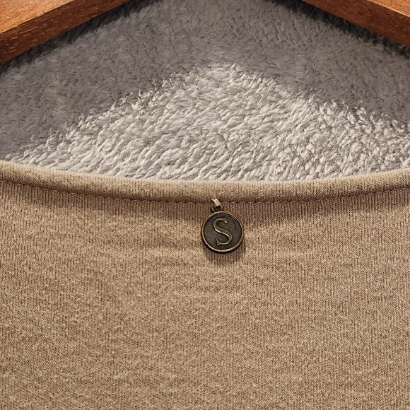 Soft Surroundings Womens Tan 3/4 Sleeve Moda Tunic Top Size XL Pockets Capsule - Picture 5 of 9